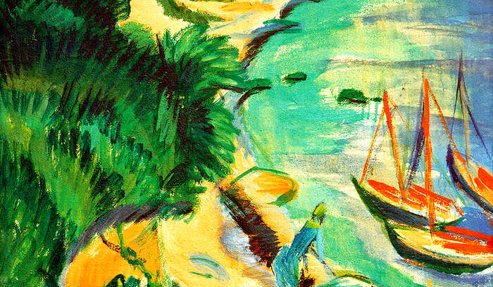 Ernst Ludwig Kirchner Fehmarn Baai Met Boten vierkant