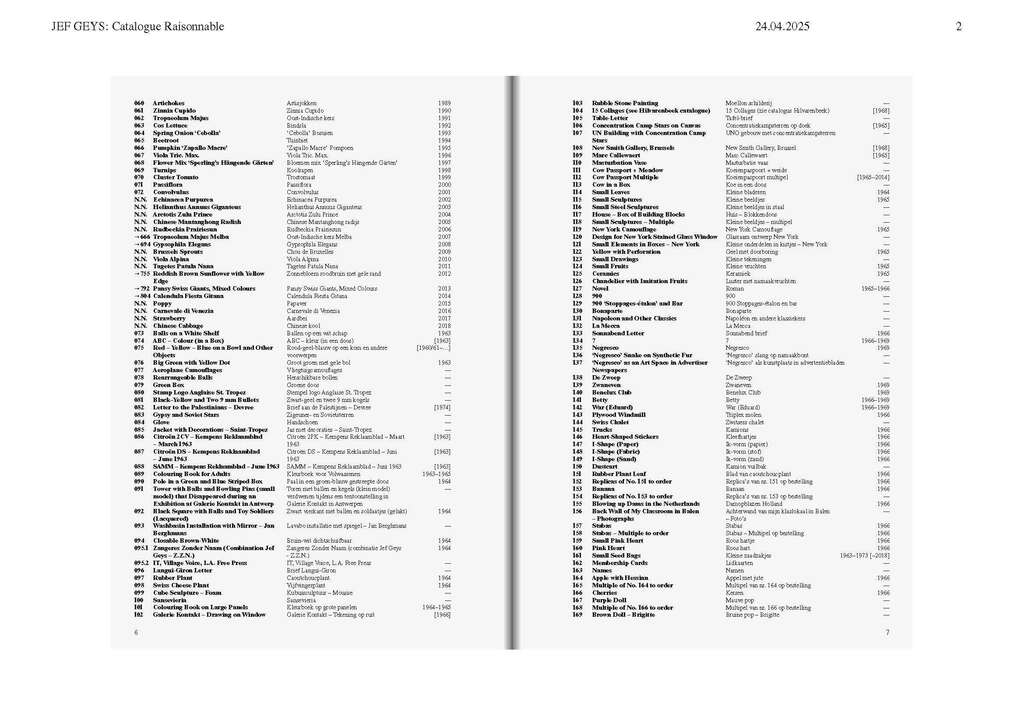 24 4 JEF GEYS CATALOGUE RAISONNABLE 1 Page 02