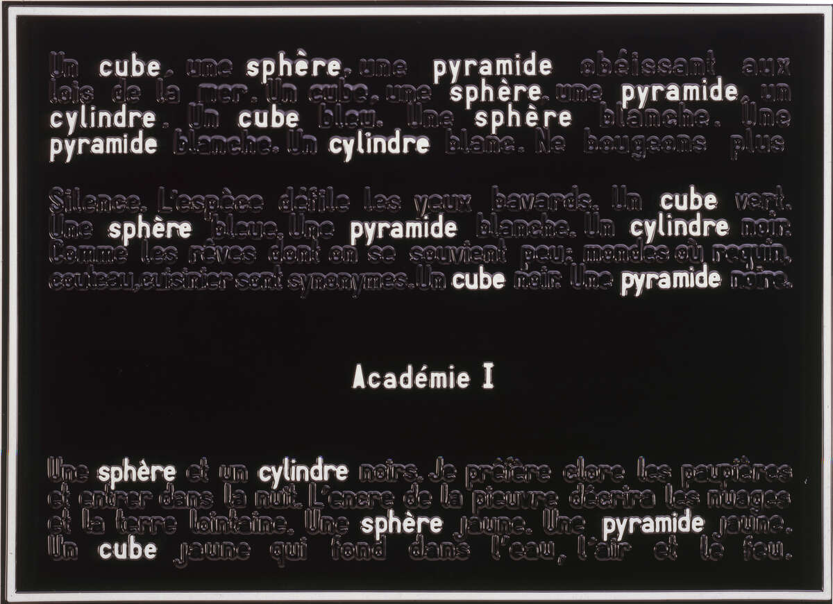 Academie 1 1968 Plaque en Plastique embouti 87x1205cm Tirage 7 exemplaires copie