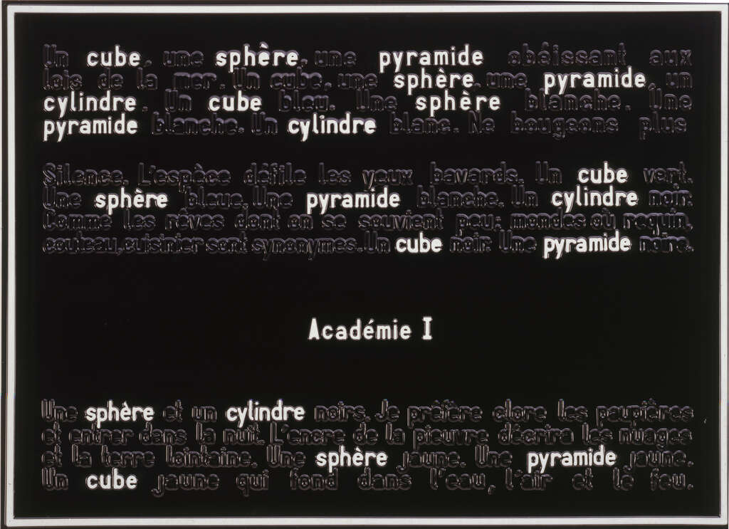 Academie 1 1968 Plaque en Plastique embouti 87x1205cm Tirage 7 exemplaires copie