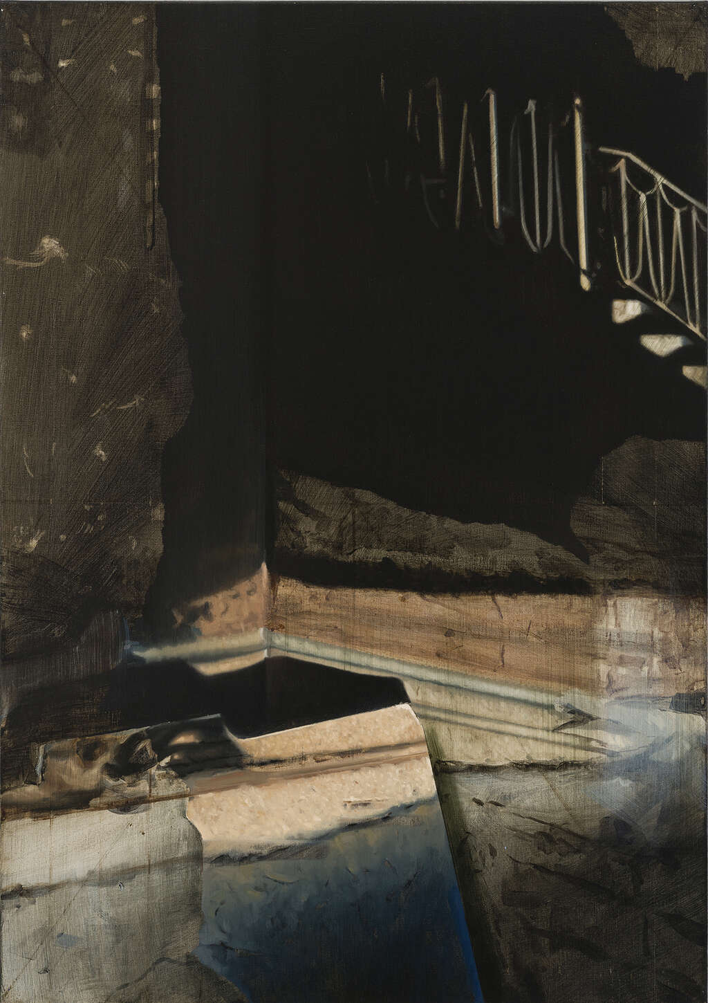 Arrival in a Paper Town VII acrylic and oil on canvas 88x62 cm 2018