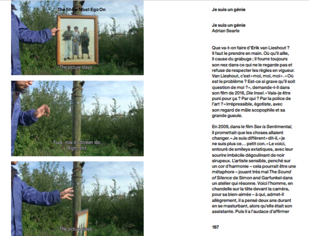 Présentation de livre Erik van Lieshout The Show Must Ego On