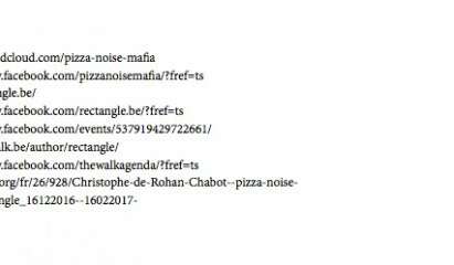 Christophe de Rohan Chabot pizza noise mafia rectangle 16122016 16022017