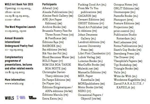 WIELS ART BOOK FAIR 2