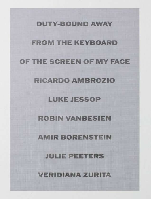 Robin Vanbesien duty bound away from the keyboard of the screen of my face4