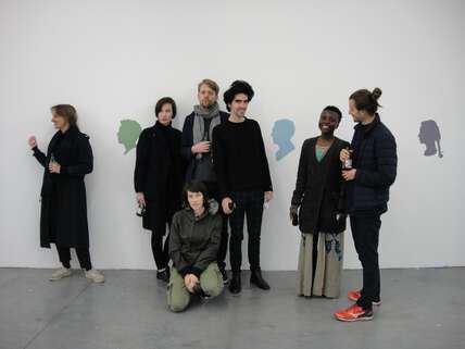Project Room residents at opening George Rippon