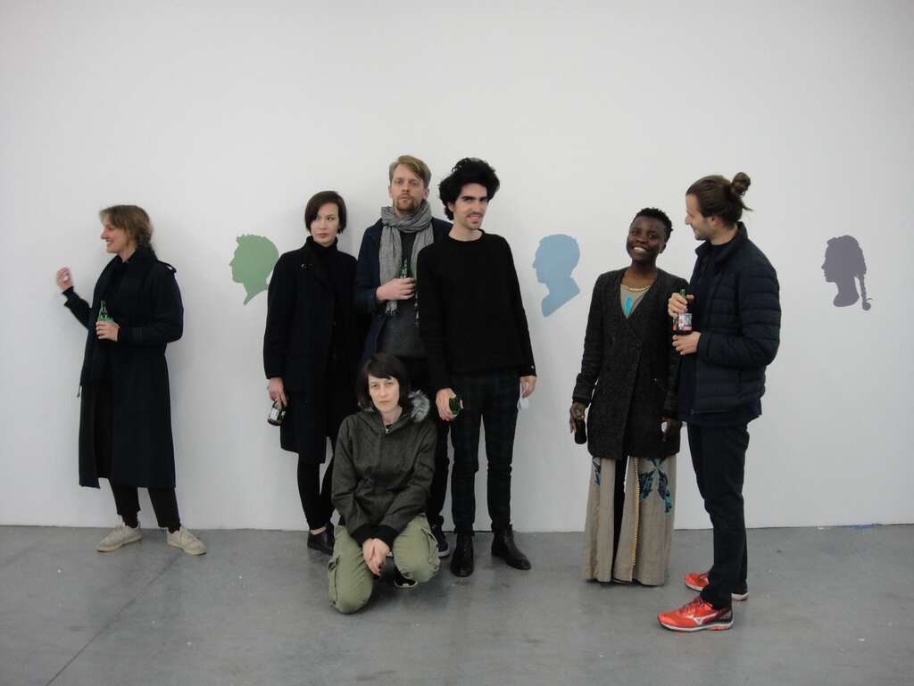 Project Room residents at opening George Rippon