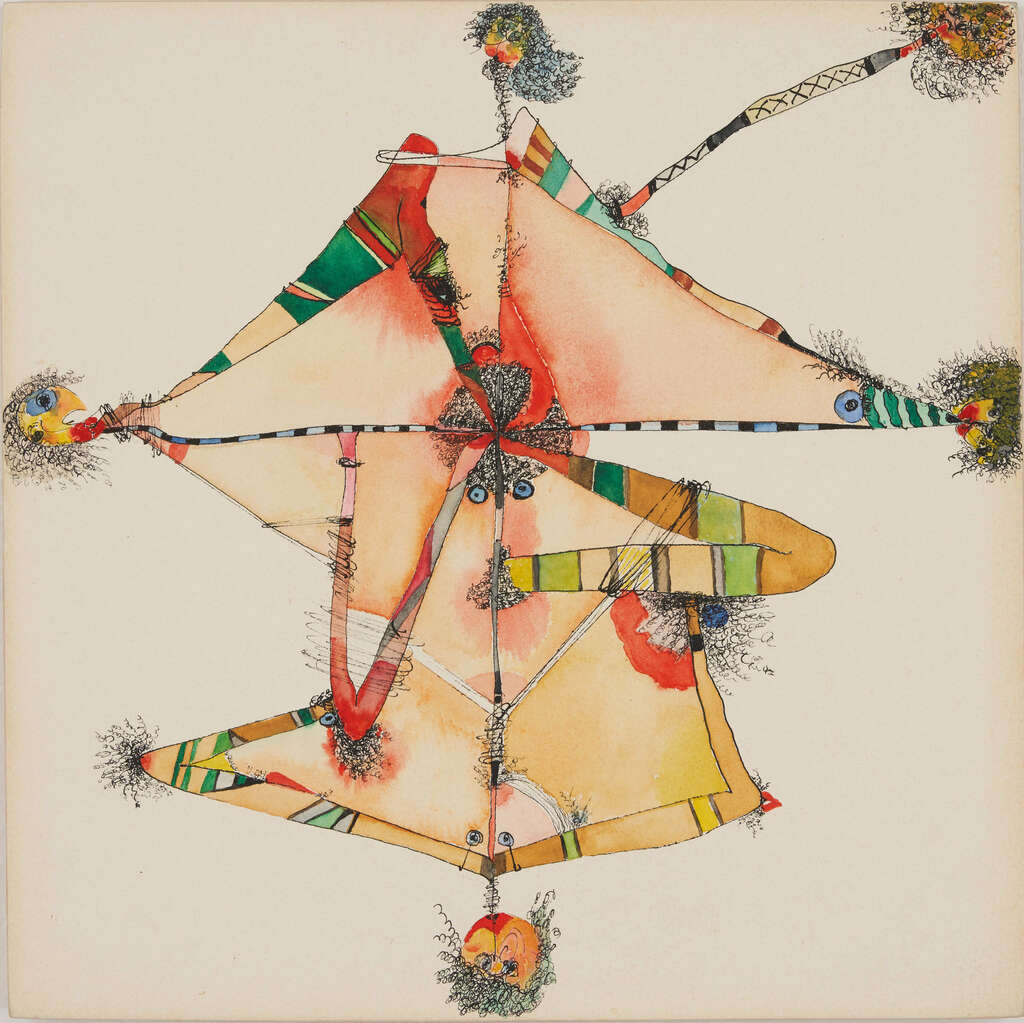 HG Homage to Pubic Hair mixed media on paper over panel 10 x 10 in 25 4 x 25 4 cm 1992 LOWRES